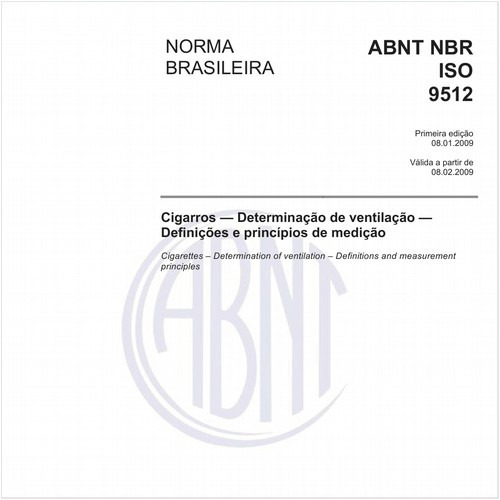 Cigarros - Determinação de ventilação - Definições e princípios de medição