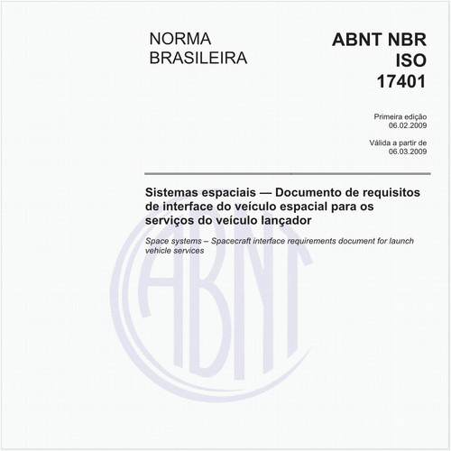 Sistemas espaciais - Documento de requisitos de interface do veículo espacial para os serviços do veículo lançador