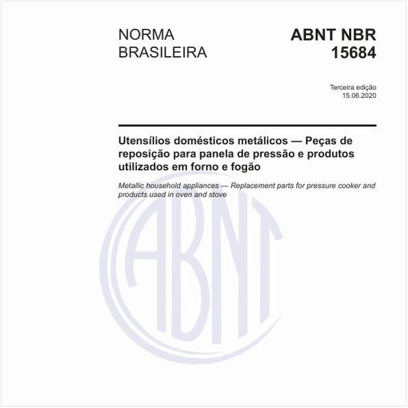 Utensílios domésticos metálicos — Peças de reposição para panela de pressão e produtos utilizados em forno e fogão
