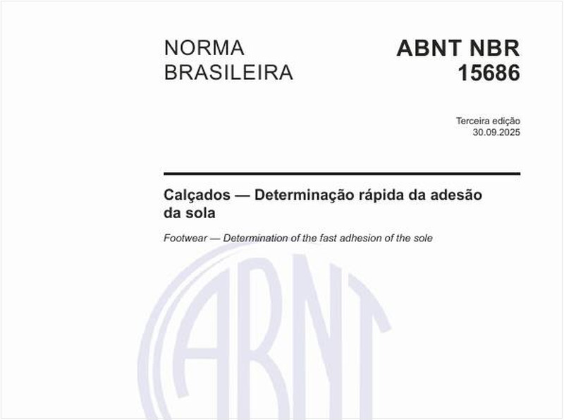 Calçados — Determinação rápida da adesão da sola