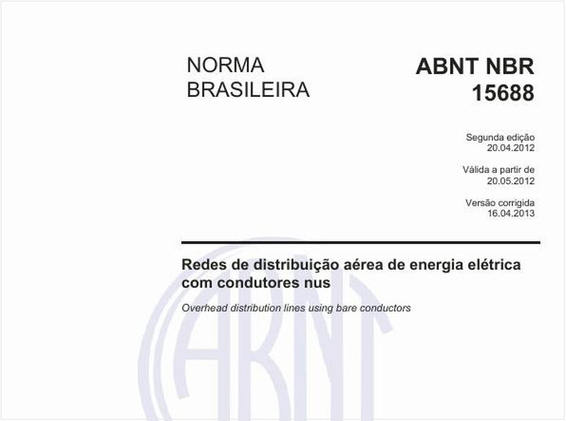 Redes de distribuição aérea de energia elétrica com condutores nus