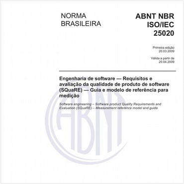 NBRISO/IEC25020 de 03/2009