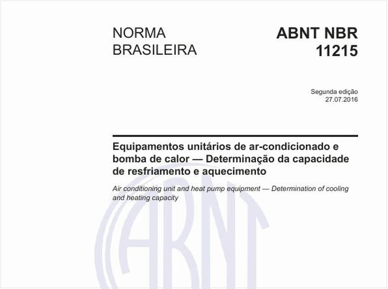 Equipamentos unitários de ar-condicionado e bomba de calor - Determinação da capacidade de resfriamento e aquecimento
