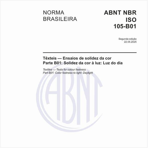 Têxteis — Ensaios de solidez da cor - Parte B01: Solidez da cor à luz: Luz do dia