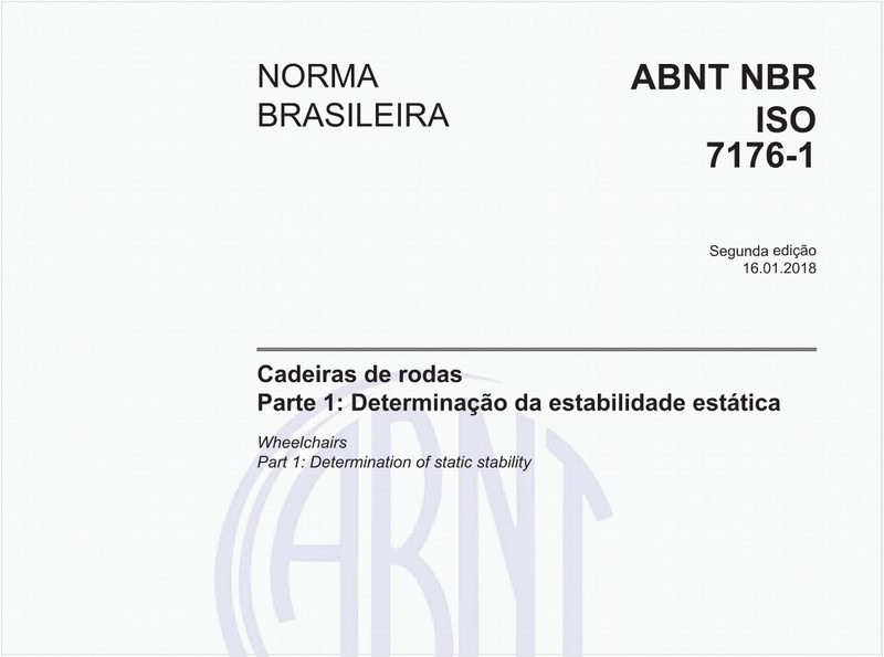 Cadeiras de rodas - Parte 1: Determinação da estabilidade estática