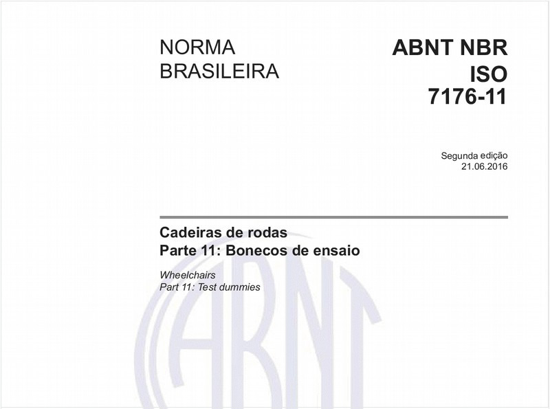 Cadeiras de rodas - Parte 11: Bonecos de ensaio