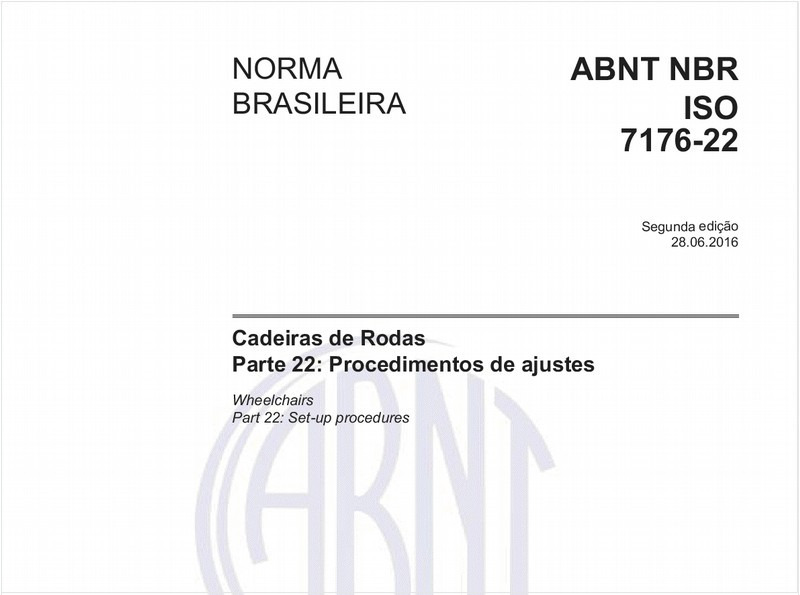 Cadeiras de Rodas - Parte 22: Procedimentos de ajustes