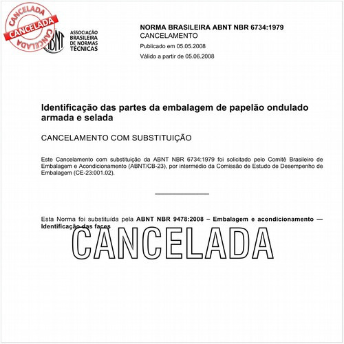 Identificação das partes da embalagem de papelão ondulado armada e selada