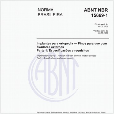 NBR15669-1 de 05/2009