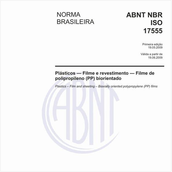 Plásticos - Filme e revestimento - Filme de polipropileno (PP) biorientado