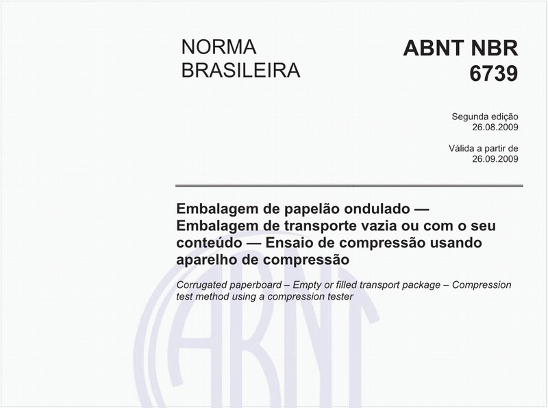 Embalagem de papelão ondulado — Embalagem de transporte vazia ou com o seu conteúdo — Ensaio de compressão usando aparelho de compressão