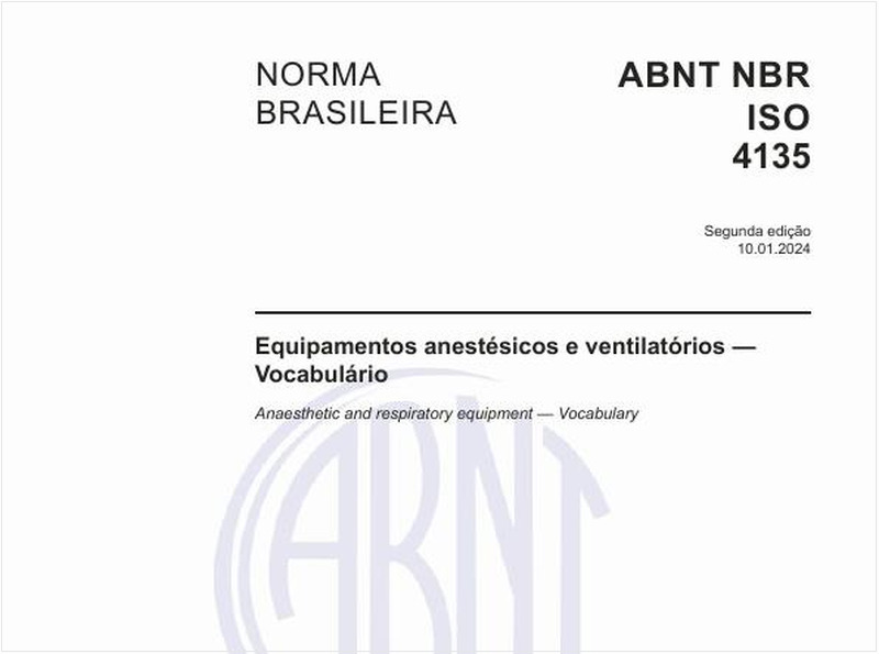 Equipamentos anestésicos e ventilatórios — Vocabulário
