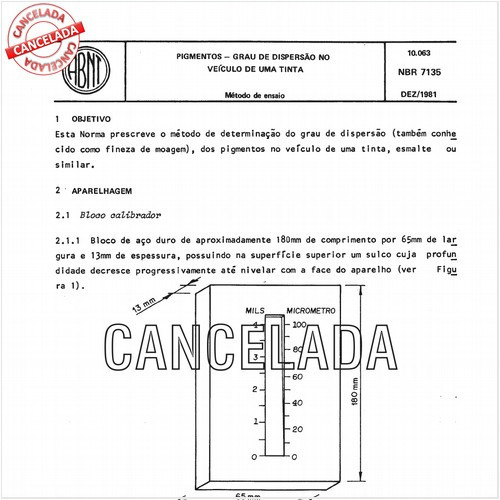 Pigmentos - Grau de dispersão no veículo de uma tinta