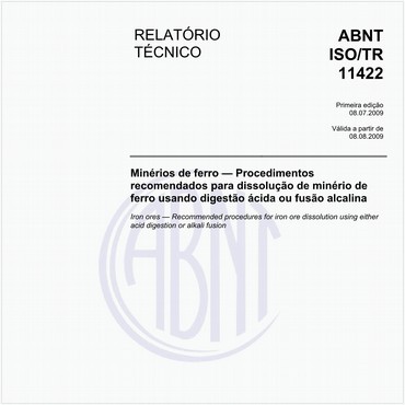ABNT ISO/TR11422 de 07/2009