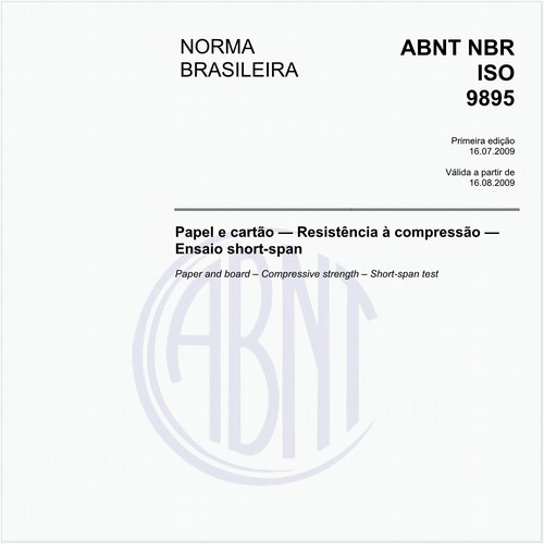 Papel e cartão - Resistência à compressão - Ensaio short-span