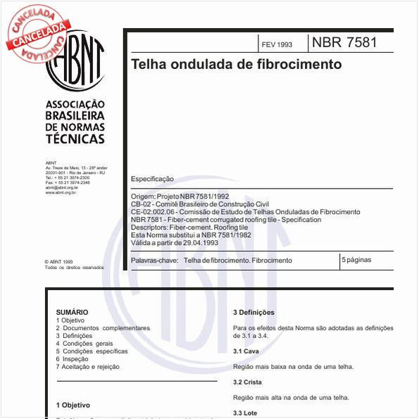 Telha ondulada de fibrocimento