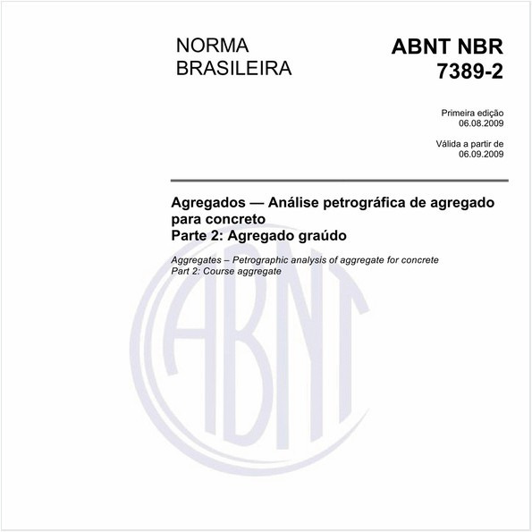 Agregados - Análise petrográfica de agregado para concreto - Parte 2: Agregado graúdo