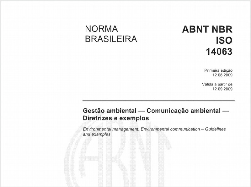 Gestão ambiental - Comunicação ambiental - Diretrizes e exemplos