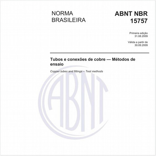 Tubos e conexões de cobre — Métodos de ensaio