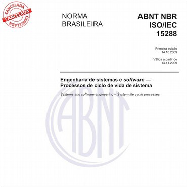 NBRISO/IEC15288 de 10/2009