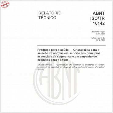 ABNT ISO/TR16142 de 11/2009