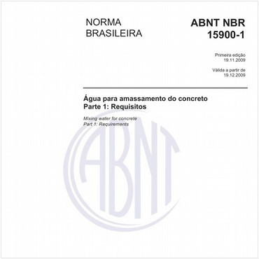 NBR15900-1 de 11/2009