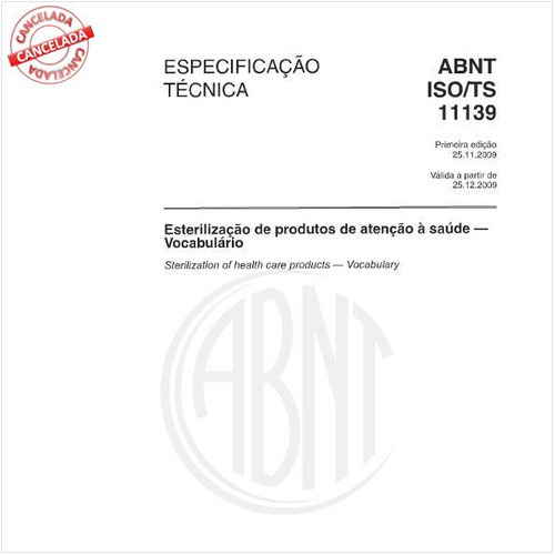 Esterilização de produtos de atenção à saúde - Vocabulário