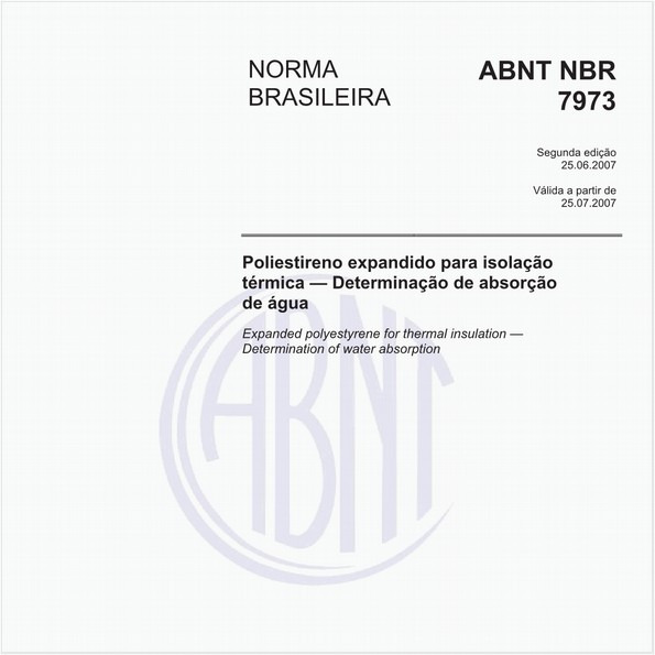 Poliestireno expandido para isolação térmica - Determinação de absorção de água