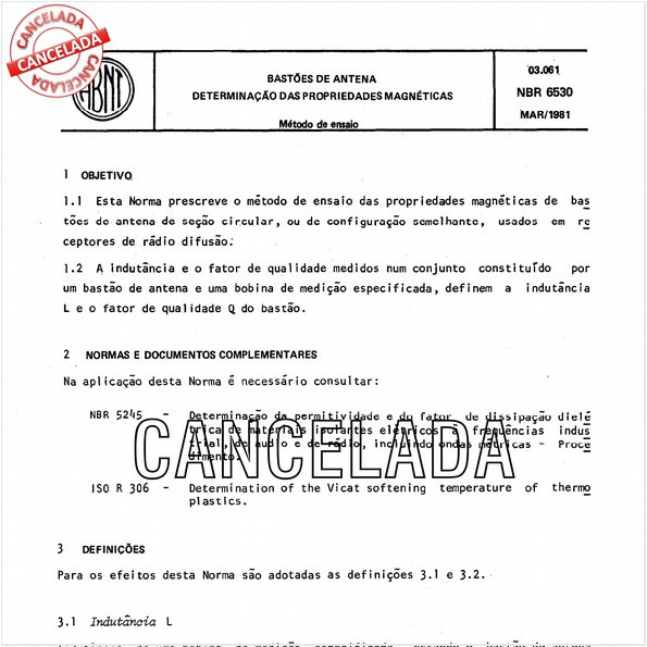 Bastões de antena - Determinação das propriedades magnéticas