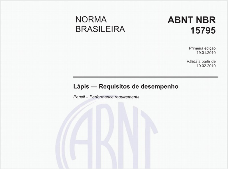 Lápis — Requisitos de desempenho