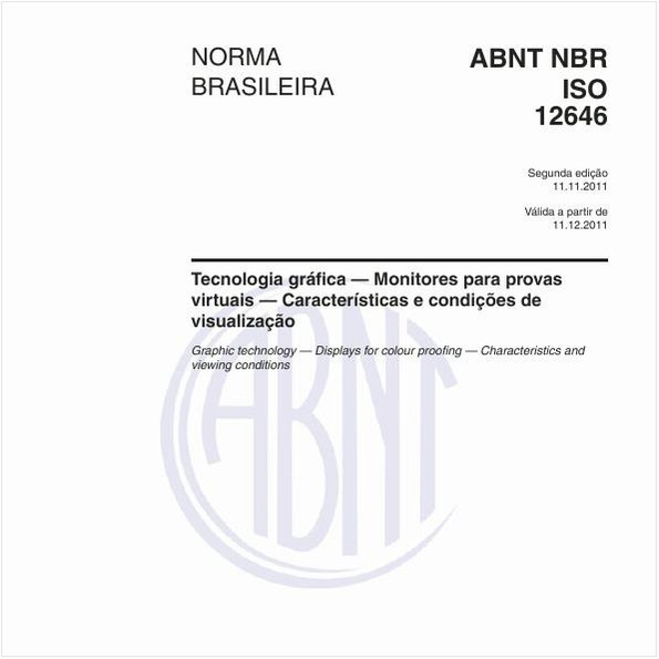 Tecnologia gráfica - Monitores para provas virtuais - Características e condições de visualização