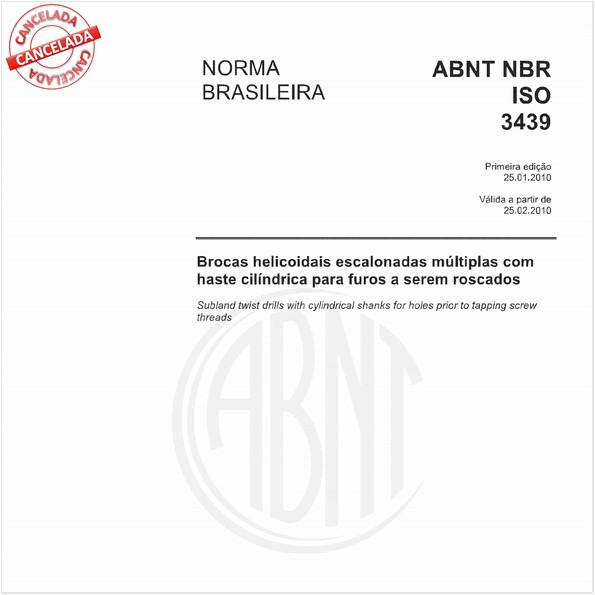 Brocas helicoidais escalonadas múltiplas com haste cilíndrica para furos a serem roscados