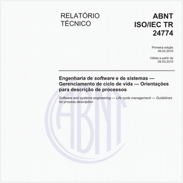 ABNT ISO/IEC TR24774 de 02/2010