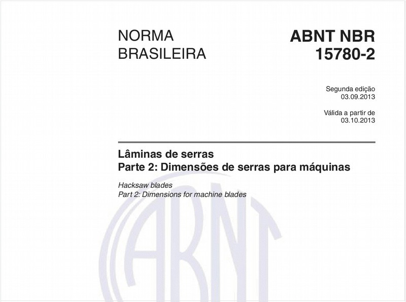 Lâminas de serras - Parte 2: Dimensões de serras para máquinas