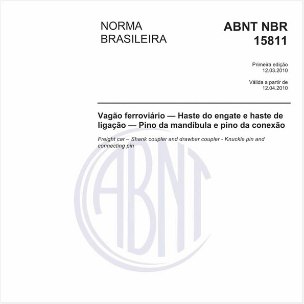 Vagão ferroviário — Haste do engate e haste de ligação — Pino da mandíbula e pino da conexão