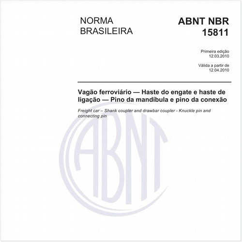 Vagão ferroviário — Haste do engate e haste de ligação — Pino da mandíbula e pino da conexão