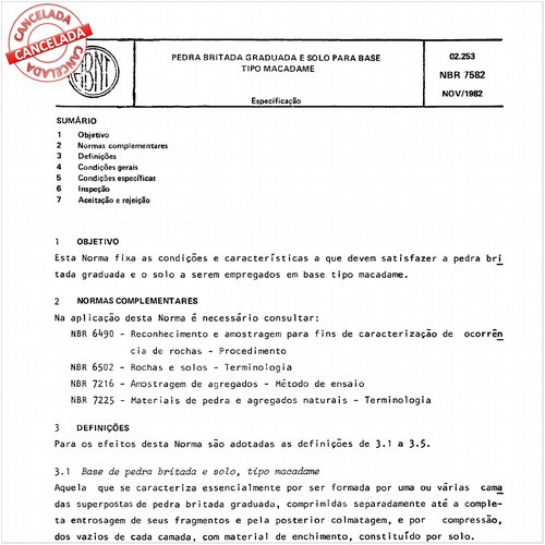 Pedra britada graduada e solo para base tipo macadame