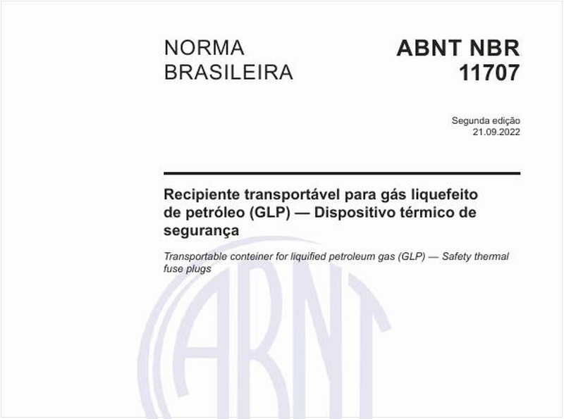Recipiente transportável para gás liquefeito de petróleo (GLP) - Dispositivo térmico de segurança