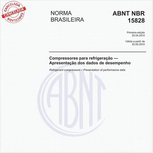 Compressores para refrigeração - Apresentação dos dados de desempenho