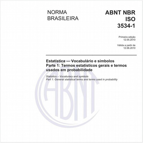 Estatística - Vocabulário e símbolos - Parte 1: Termos estatísticos gerais e termos usados em probabilidade