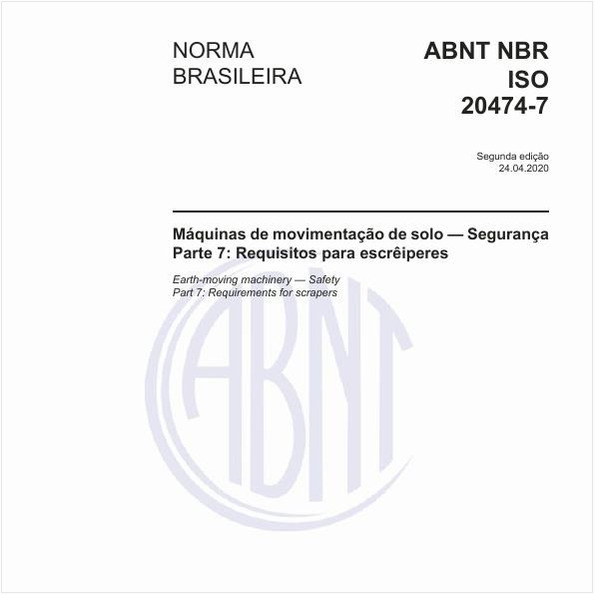 Máquinas de movimentação de solo — Segurança - Parte 7: Requisitos para escrêiperes