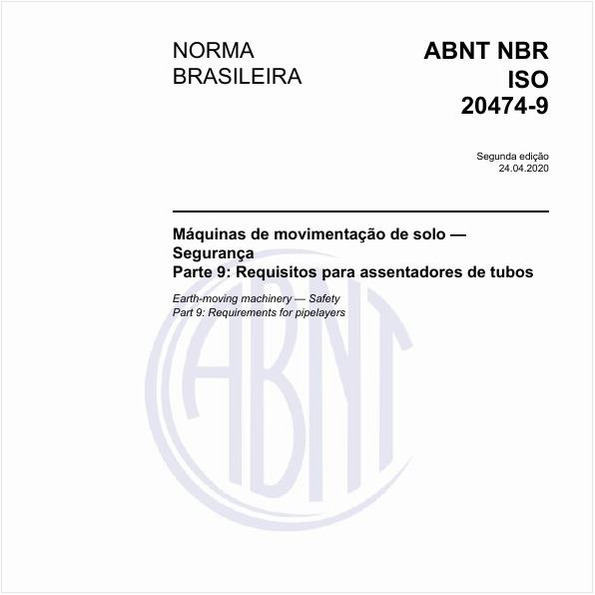 Máquinas de movimentação de solo — Segurança - Parte 9: Requisitos para assentadores de tubos