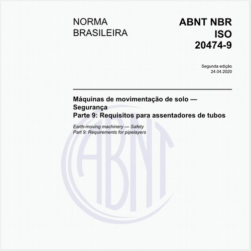 Máquinas de movimentação de solo — Segurança - Parte 9: Requisitos para assentadores de tubos