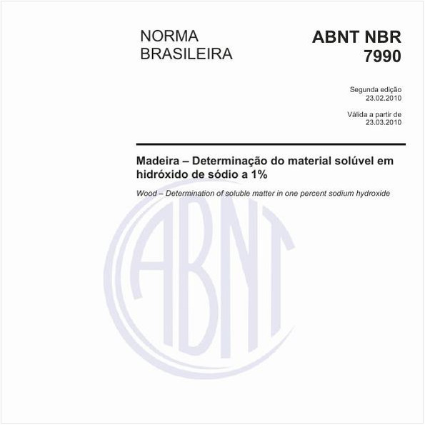 Madeira - Determinação do material solúvel em hidróxido de sódio a 1%