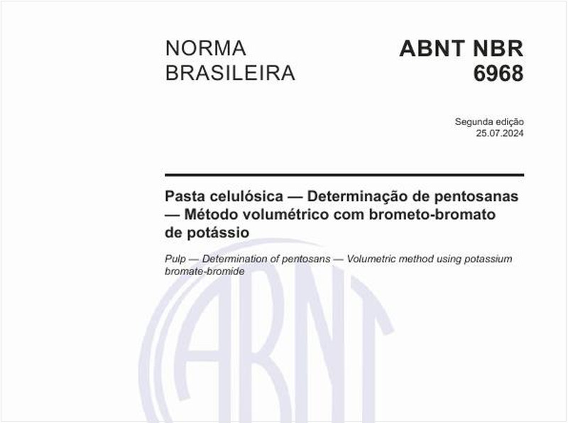 Pasta celulósica — Determinação de pentosanas — Método volumétrico com brometo-bromato de potássio