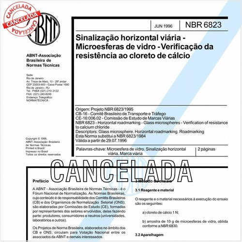 Sinalização horizontal viária - Microesferas de vidro - Verificação da resistência ao cloreto de cálcio