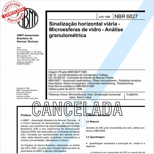 Sinalização horizontal viária - Microesferas de vidro - Análise granulométrica