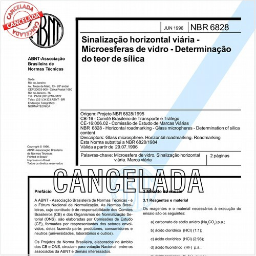 Sinalização horizontal viária - Microesferas de vidro - Determinação do teor de sílica