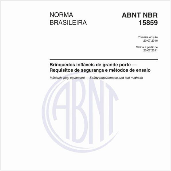 Brinquedos infláveis de grande porte — Requisitos de segurança e métodos de ensaio