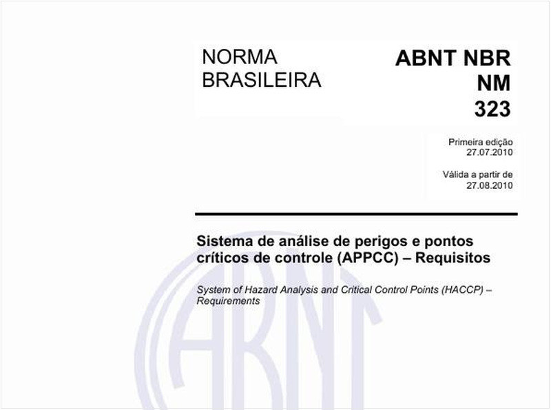 Sistema de análise de perigos e pontos críticos de controle (APPCC) – Requisitos